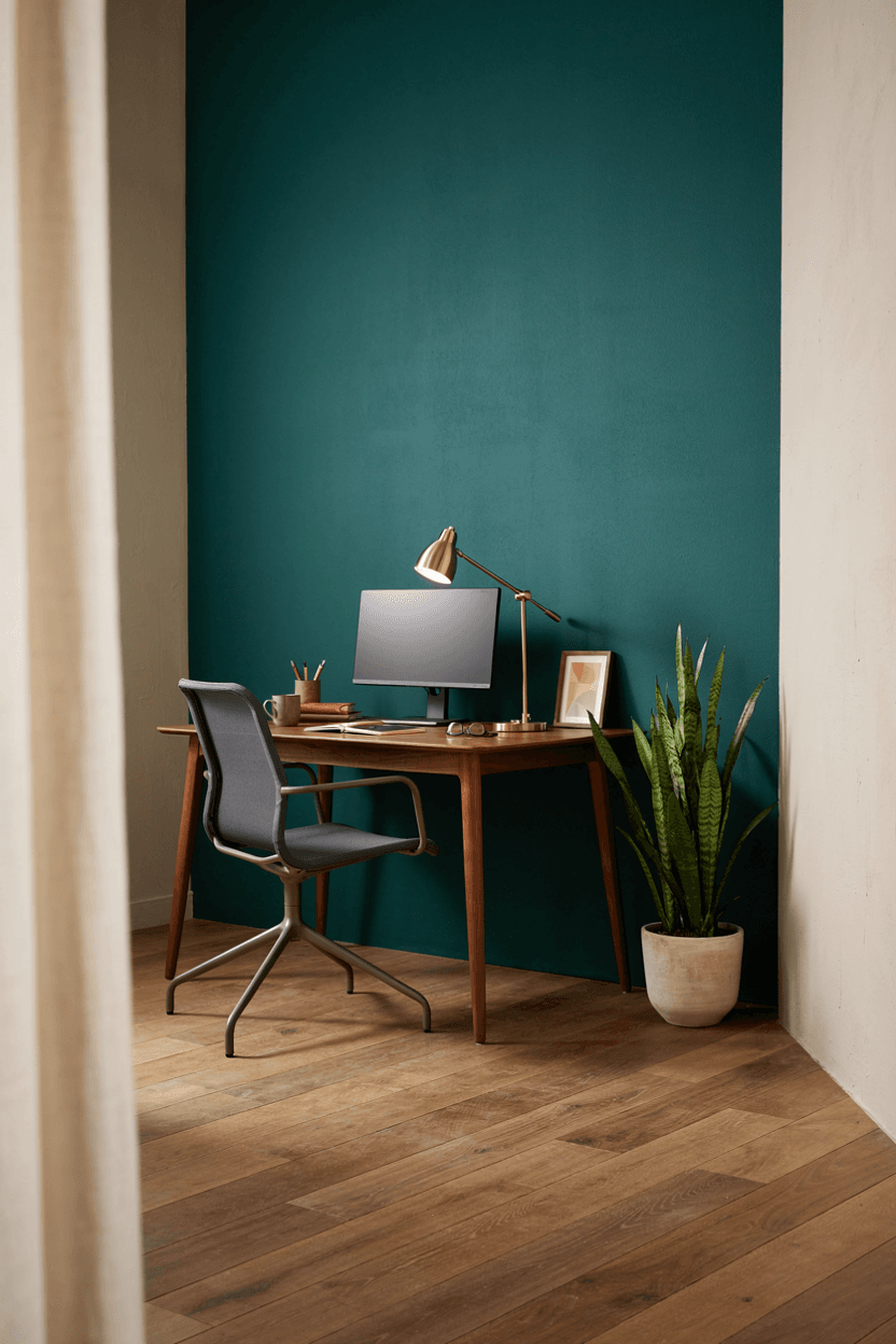 Accent Wall in Bold Color – home decor idea