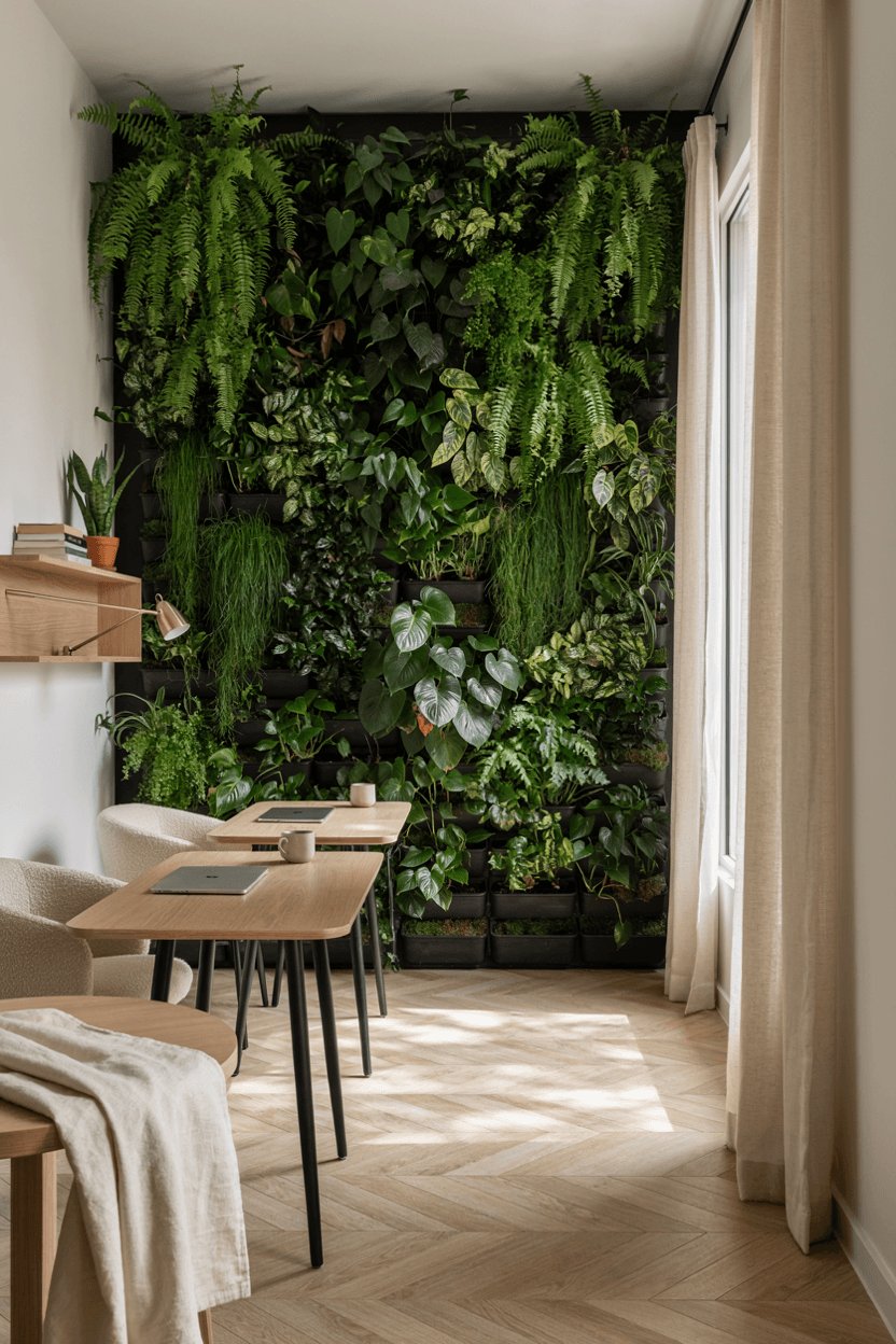Modern Office with Living Wall – home decor idea