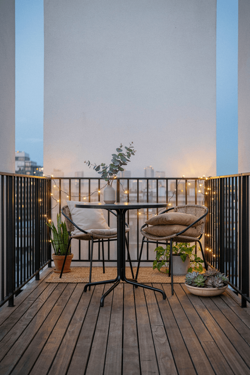 Fairy Lights Balcony Decor – home decor idea