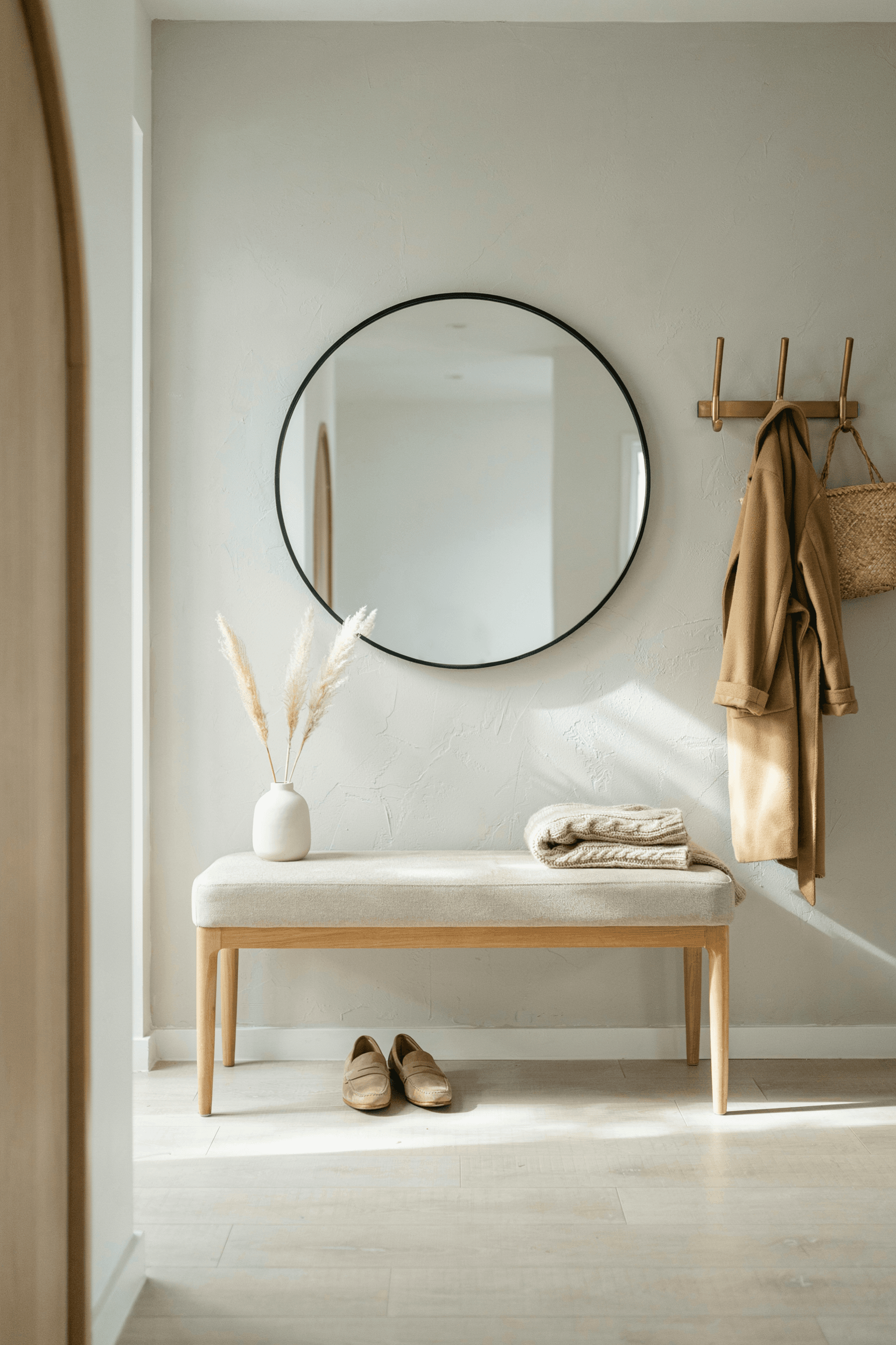 Modern Minimalist Entryway Bench – home decor idea