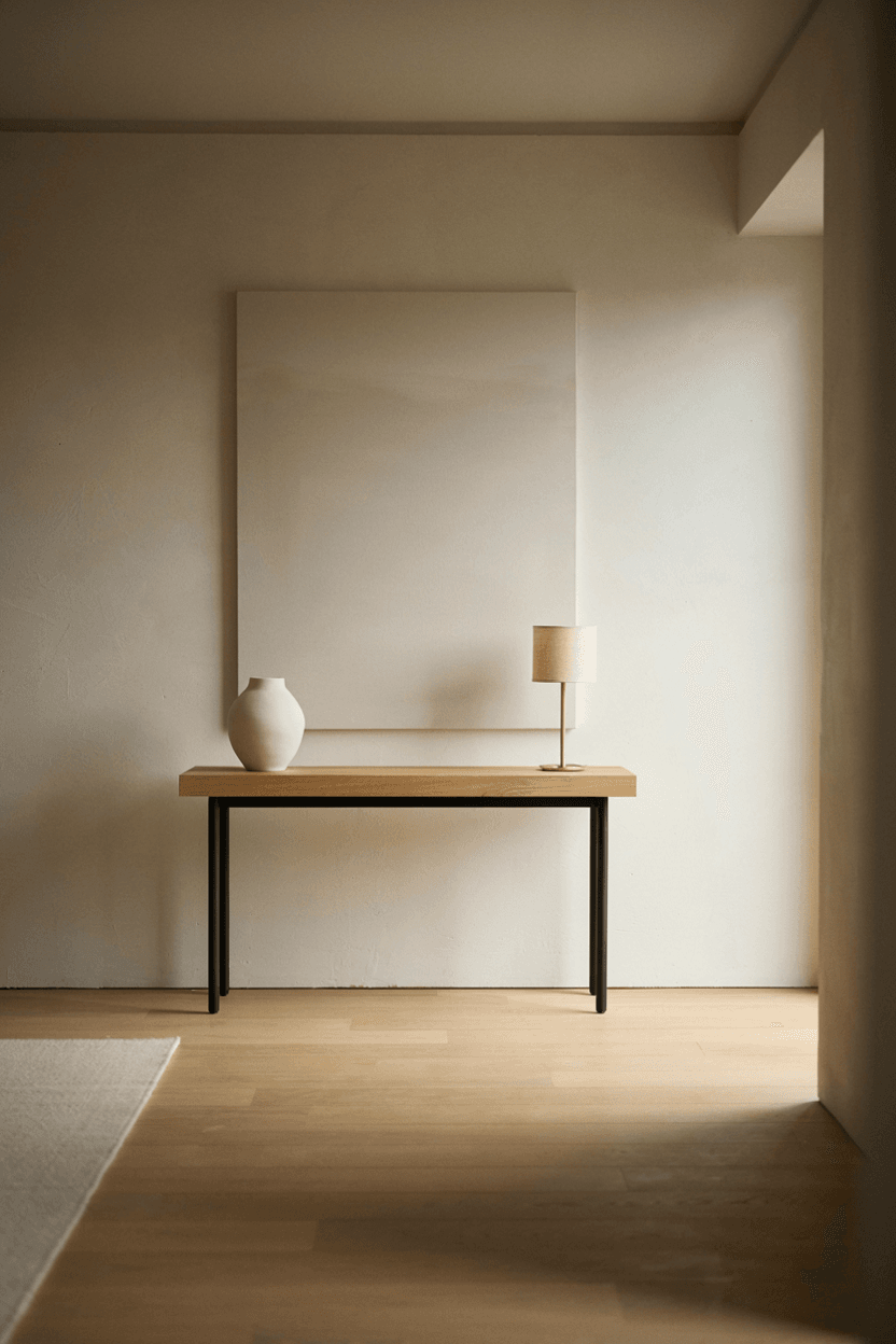 Modern Minimalist Entryway Table – home decor idea