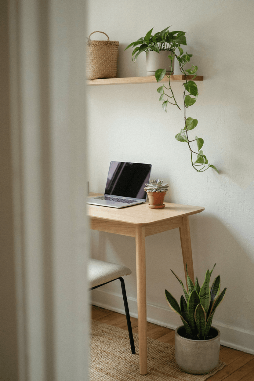Home Office with Plants – home decor idea