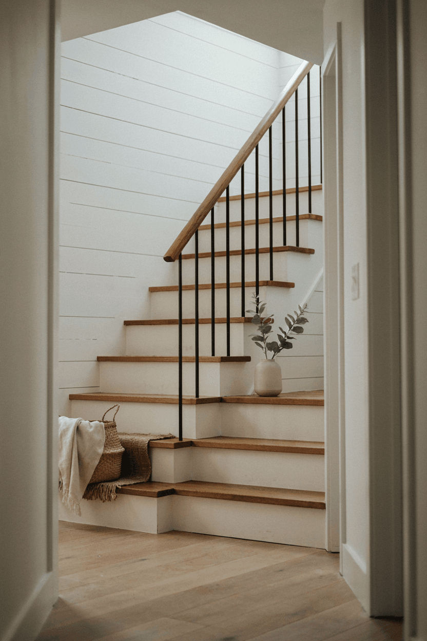 Shiplap Staircase Wall – home decor idea