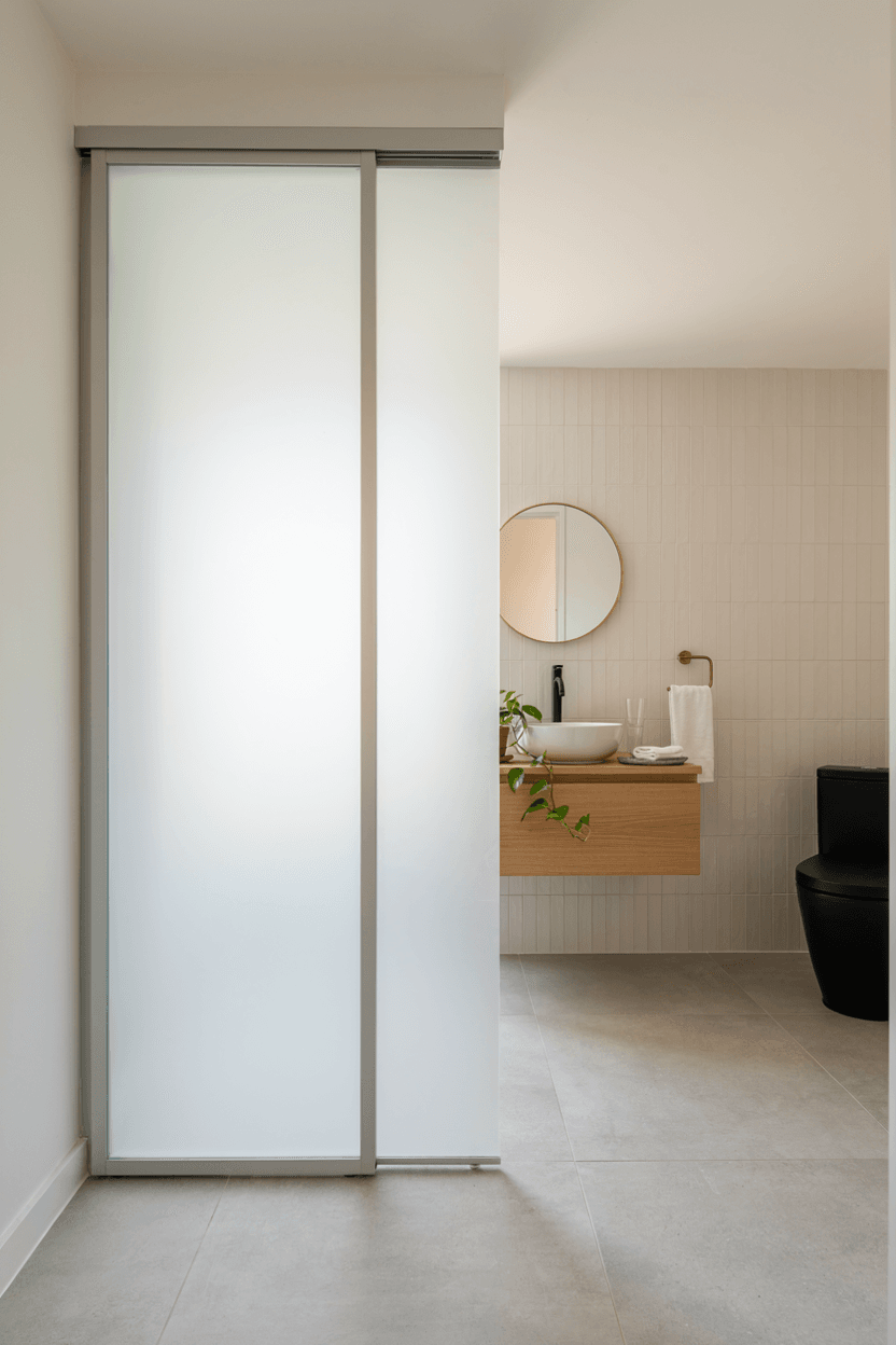 Frosted Glass Sliding Door Design – home decor idea