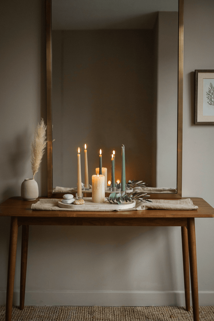 Candle and Tray Arrangement – home decor idea