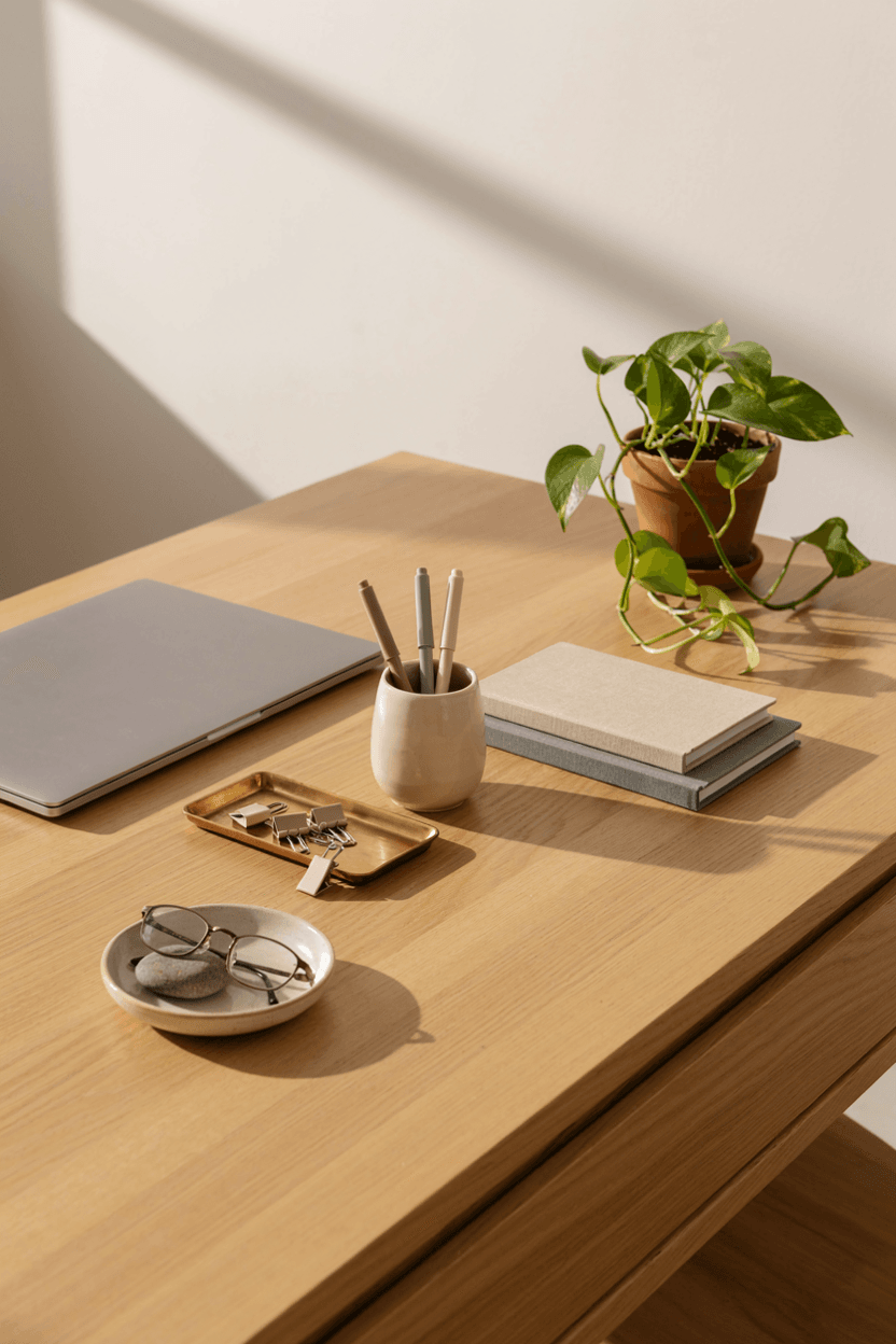 Desk with Aesthetic Stationery – home decor idea