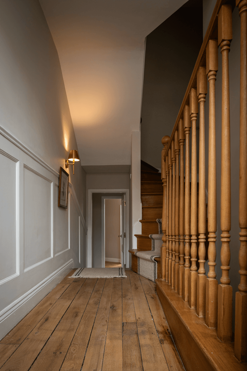 Wainscoting Staircase Wall – home decor idea