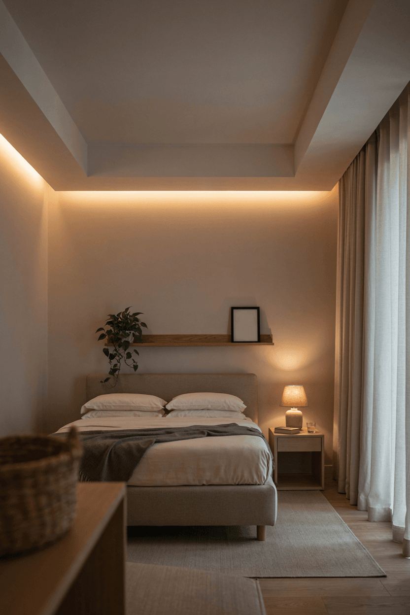 LED Strip Ceiling Design – home decor idea