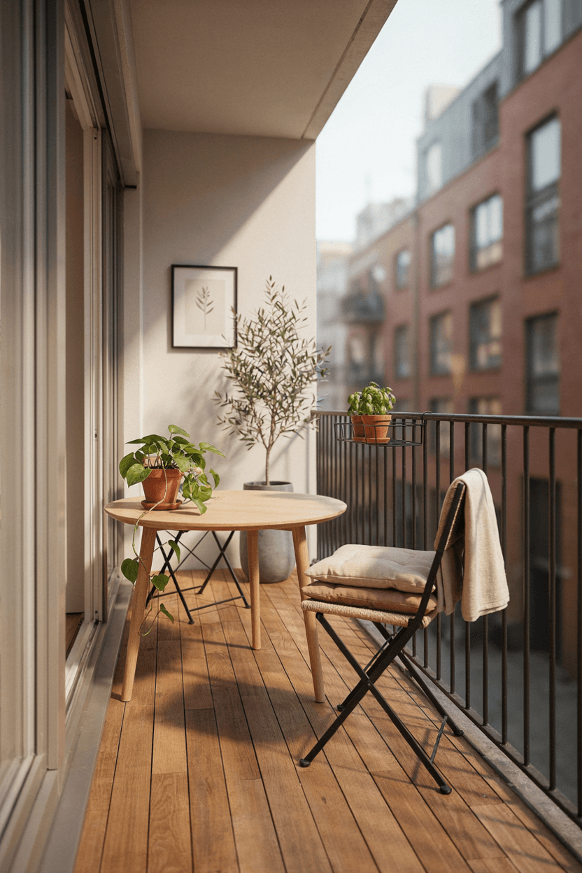 Small Coffee Table Balcony Setup – home decor idea