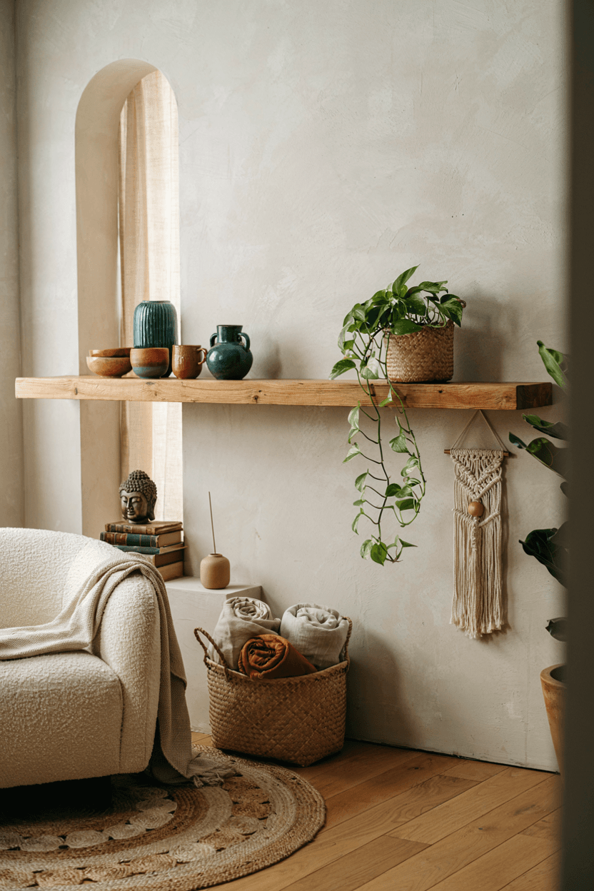 Bohemian Shelf Styling – home decor idea