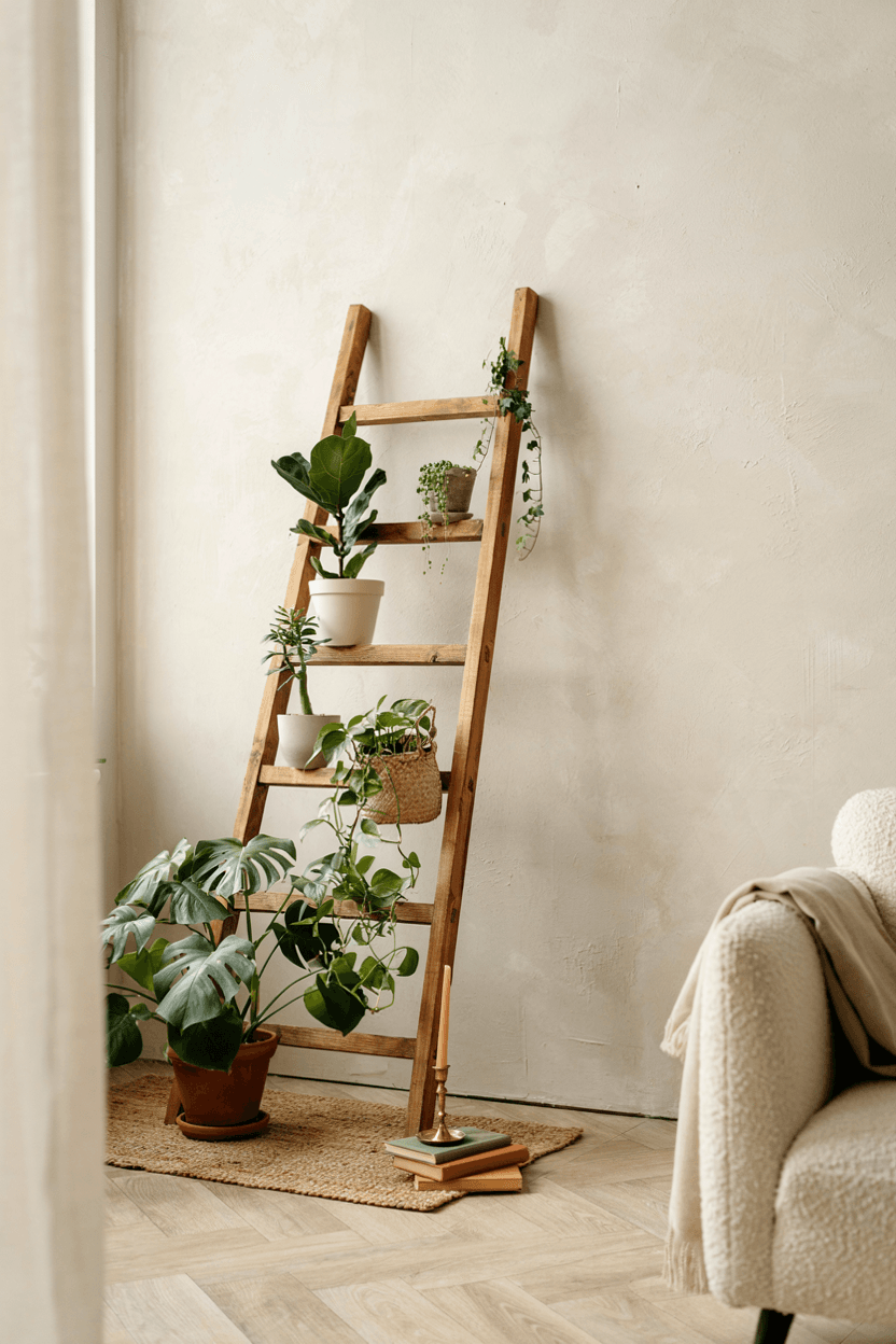Ladder Plant Shelf – home decor idea