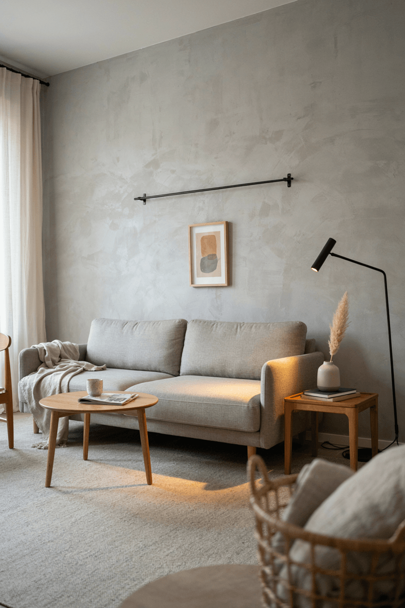 Concrete Accent Wall – home decor idea