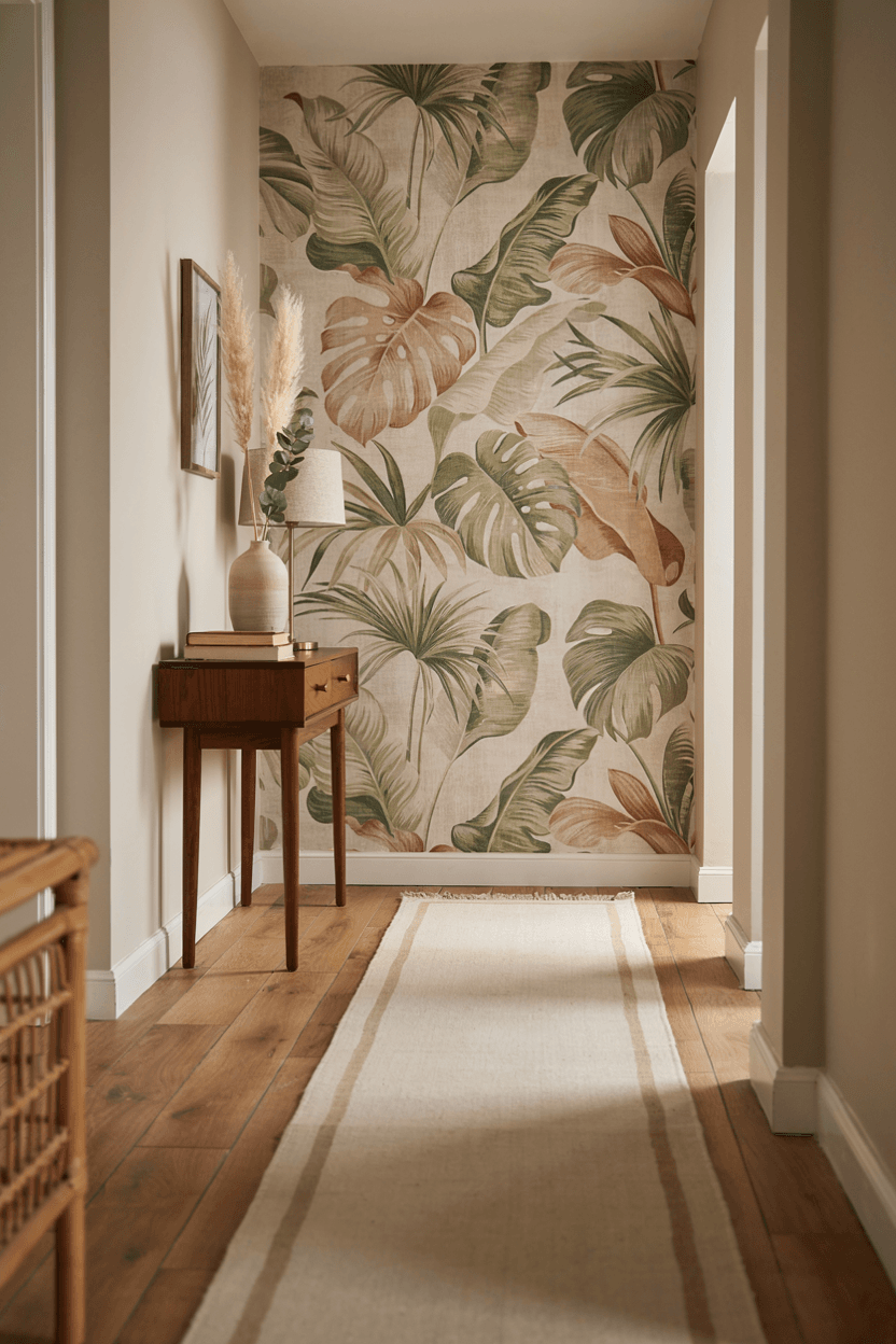 Hallway with Wallpaper Accent – home decor idea