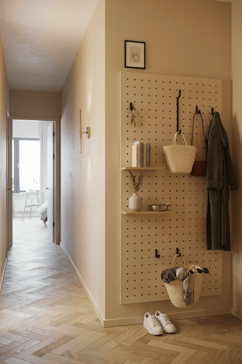 Pegboard Storage Wall – home decor idea