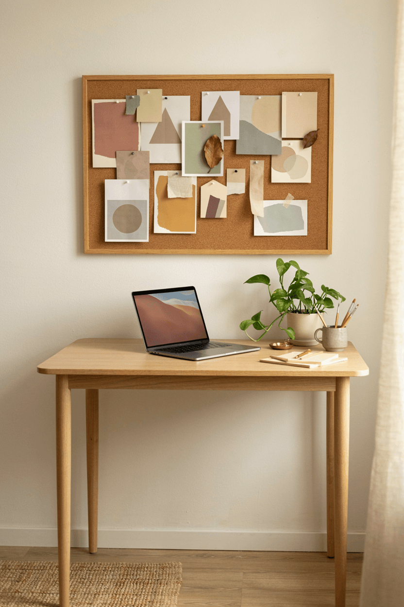 Desk with Vision Board – home decor idea