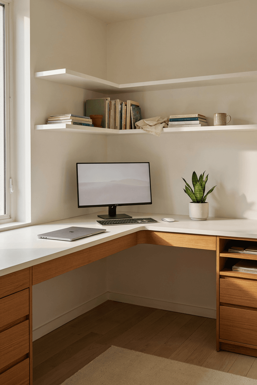 Corner Desk Setup – home decor idea