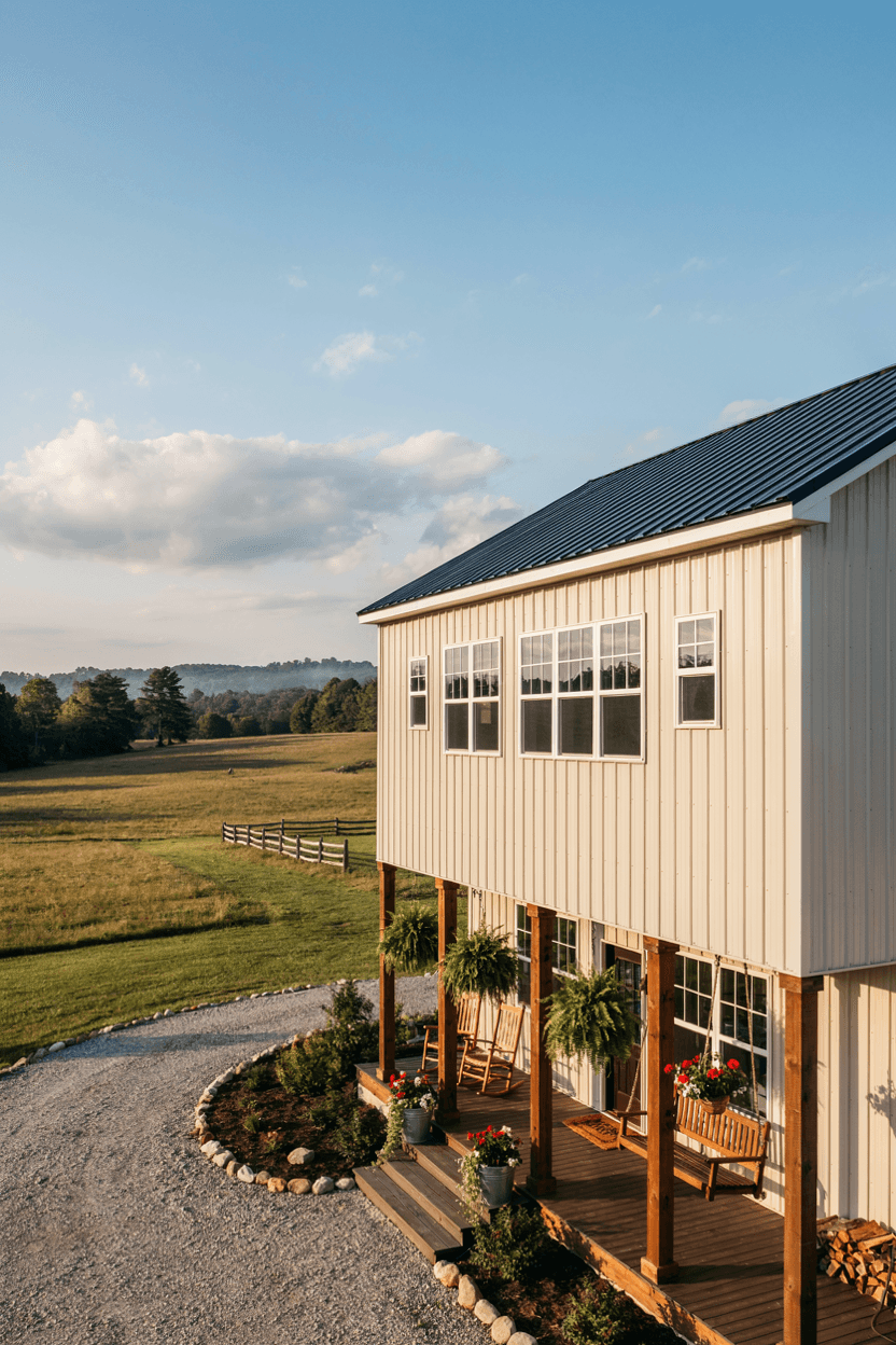 Barndominium with Wraparound Porch – home decor idea