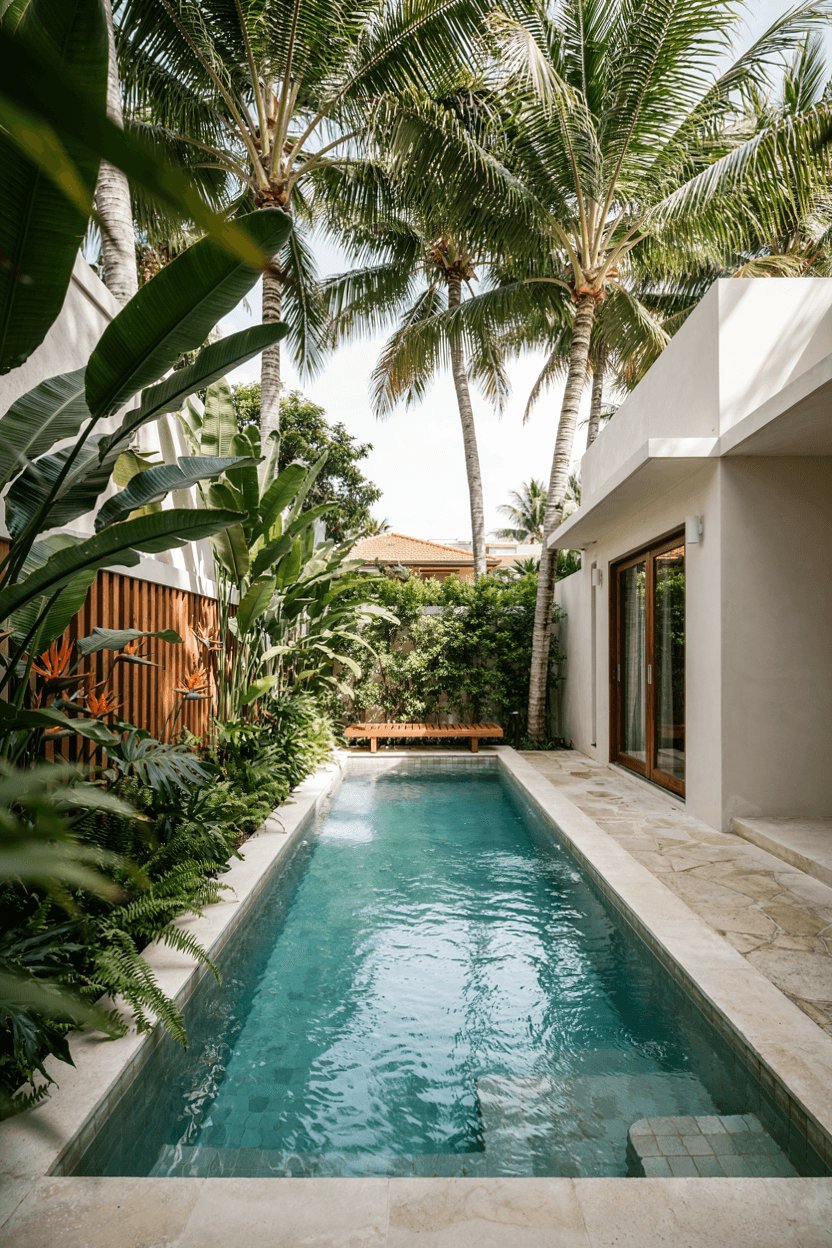 Tropical Rectangle Pool Design – home decor idea