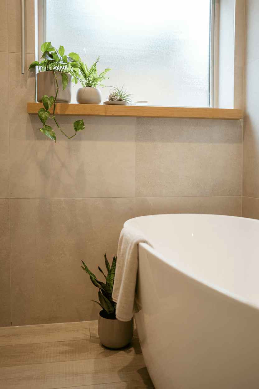 Bathroom Plant Shelf – home decor idea