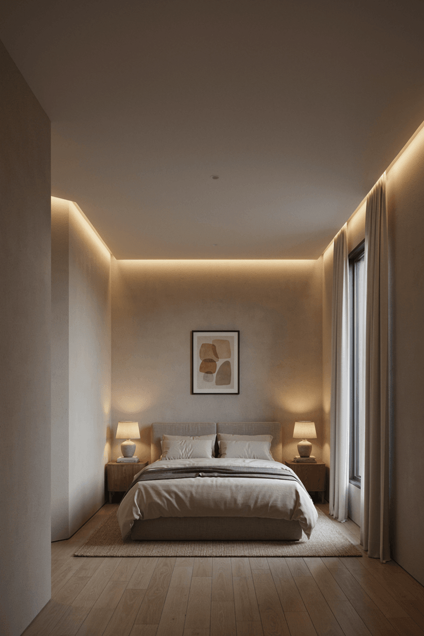 Floating False Ceiling – home decor idea