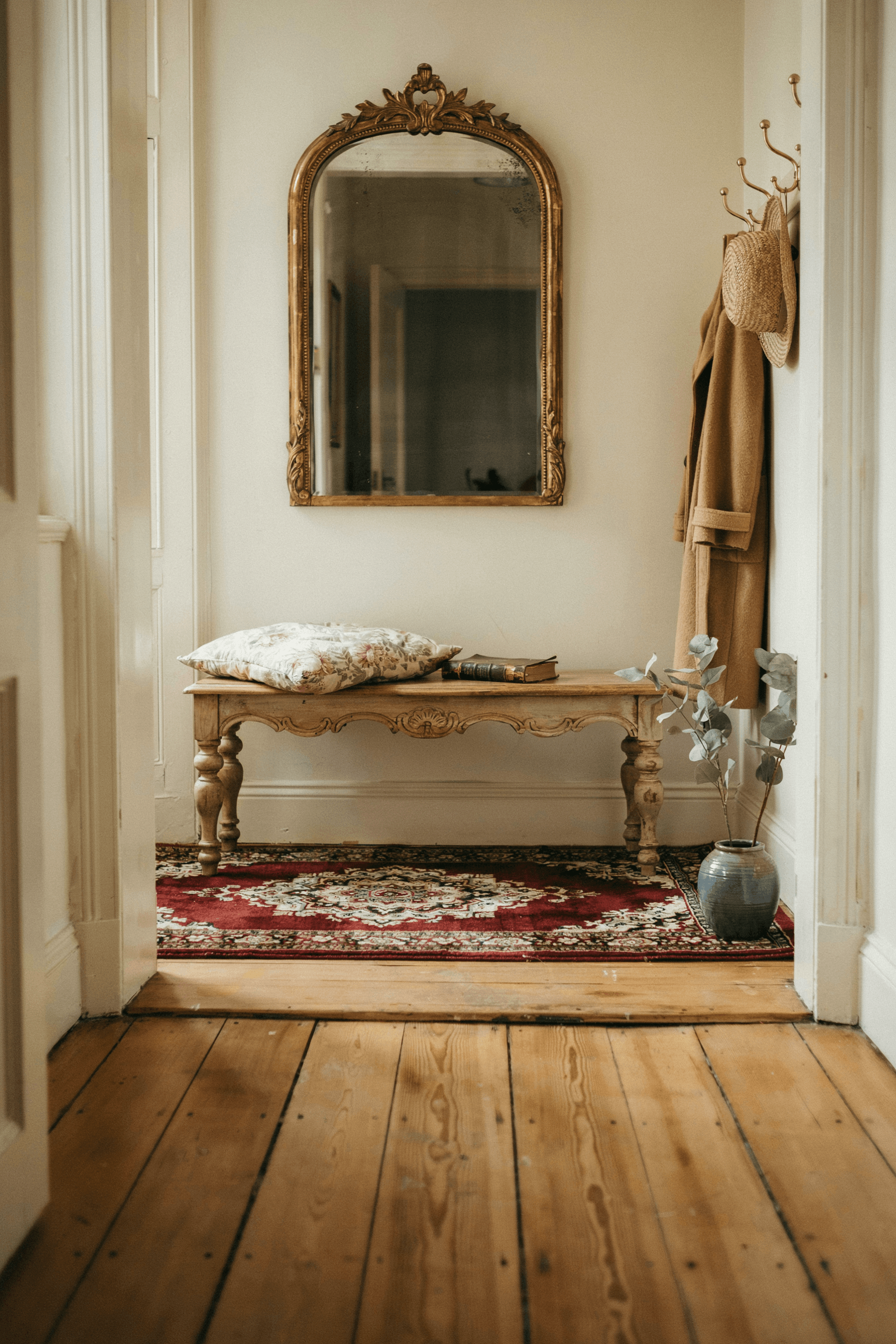 Vintage Entryway Bench – home decor idea