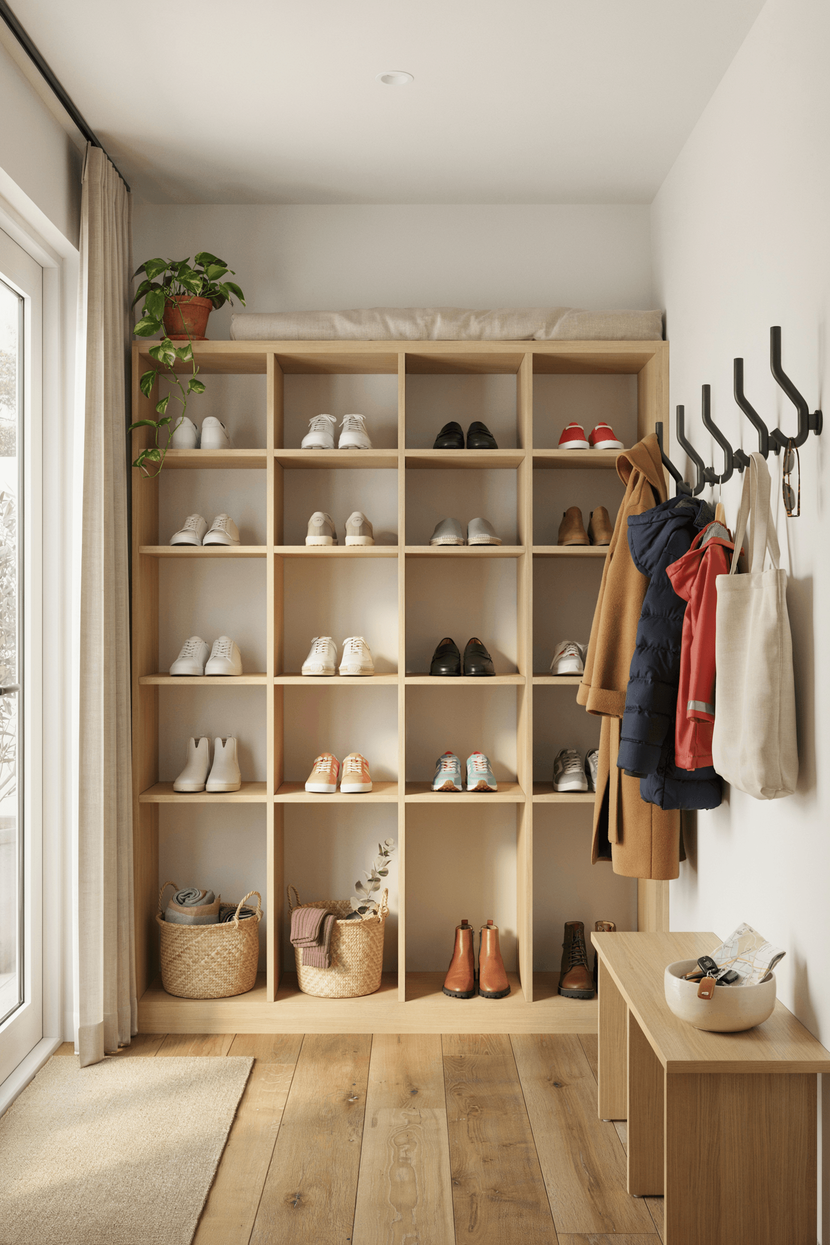 Open Shoe Cubby System – home decor idea