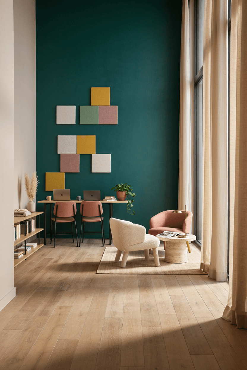 Color-Blocked Office Design – home decor idea