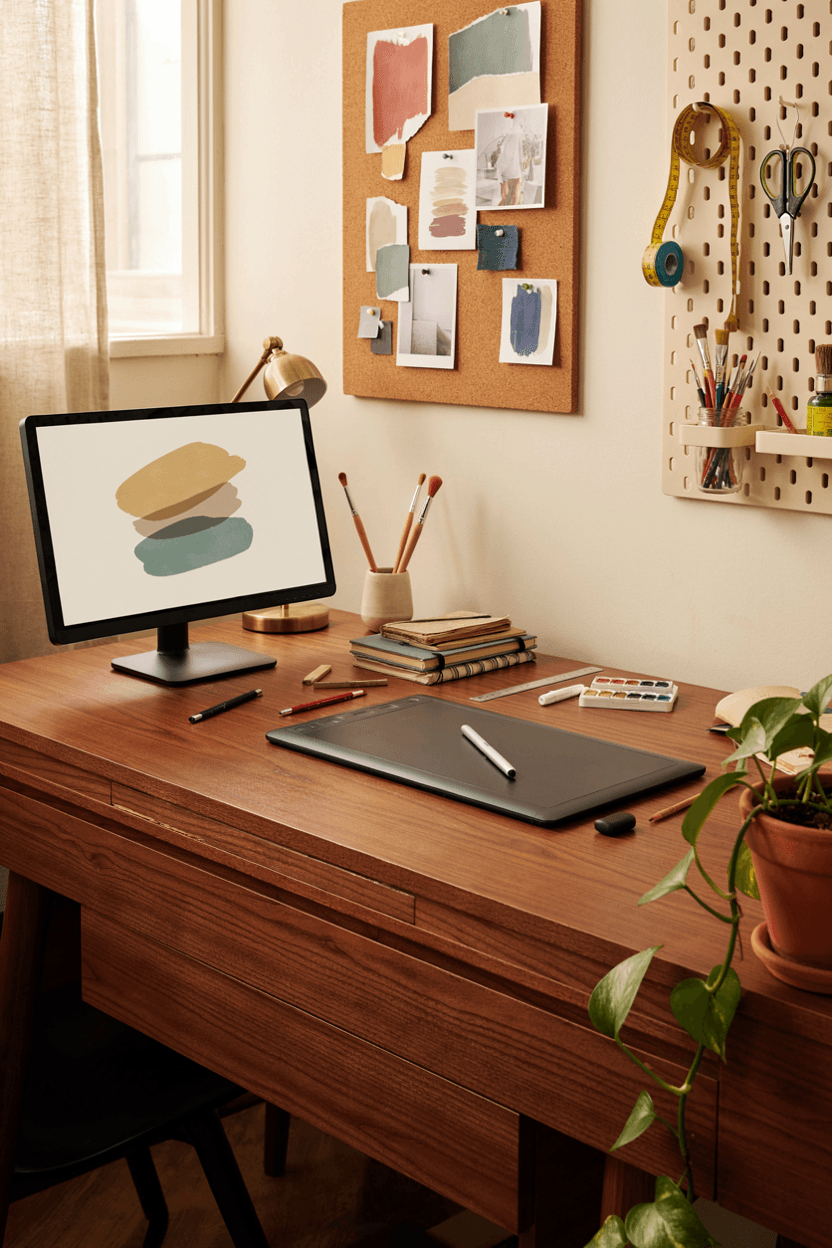 Creative Studio Desk Setup – home decor idea