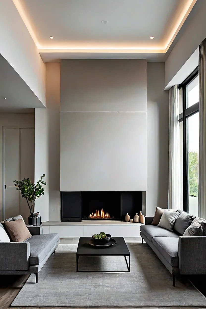 Recessed LED cove ceiling lights living room ideas for indirect ambient glow