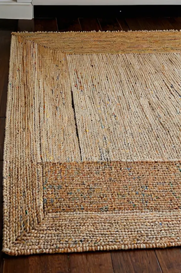 Chunky Jute Area Rugs Chunky jute area rug featured among natural fall living room decor ideas for seasonal spaces.
