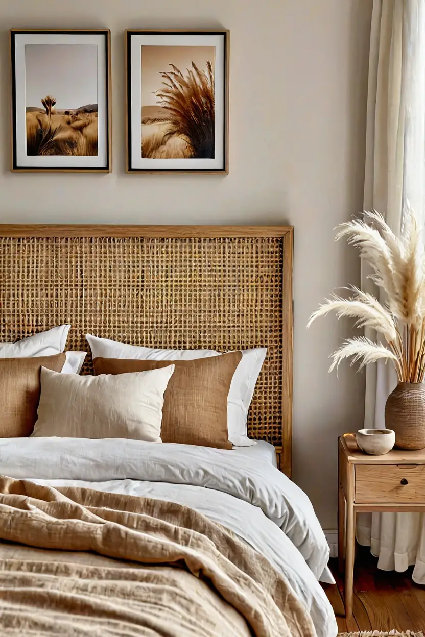 Breezy rattan and cane headboard ideas for coastal bedroom styles