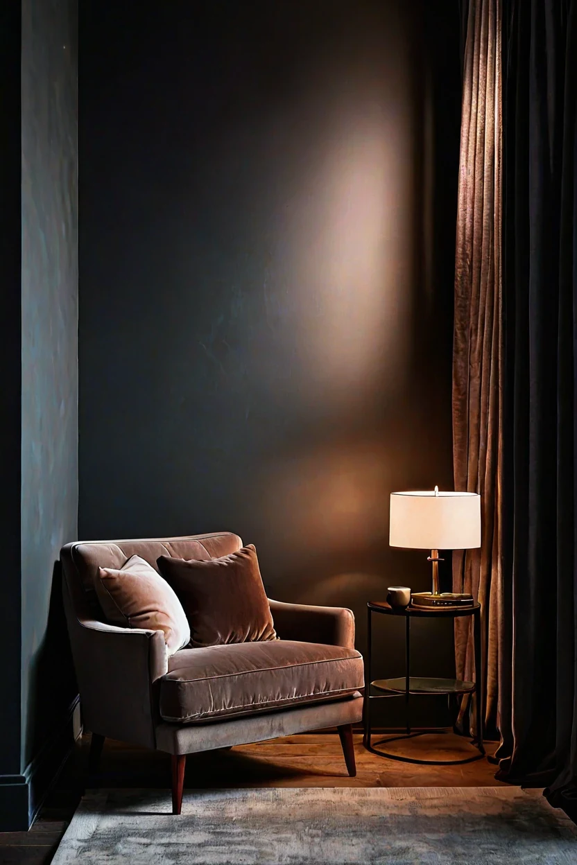 Reading Nook Corner Wash Cozy reading corner accented by creative led strip lighting ideas for warm ambient reading glow