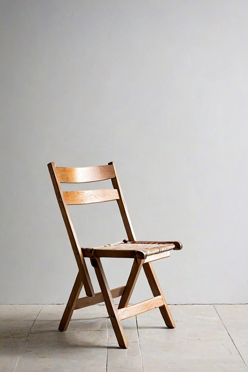 Foldable Wooden Studio Chair Foldable wooden studio chair highlighting practical office chairs ideas for small spaces.