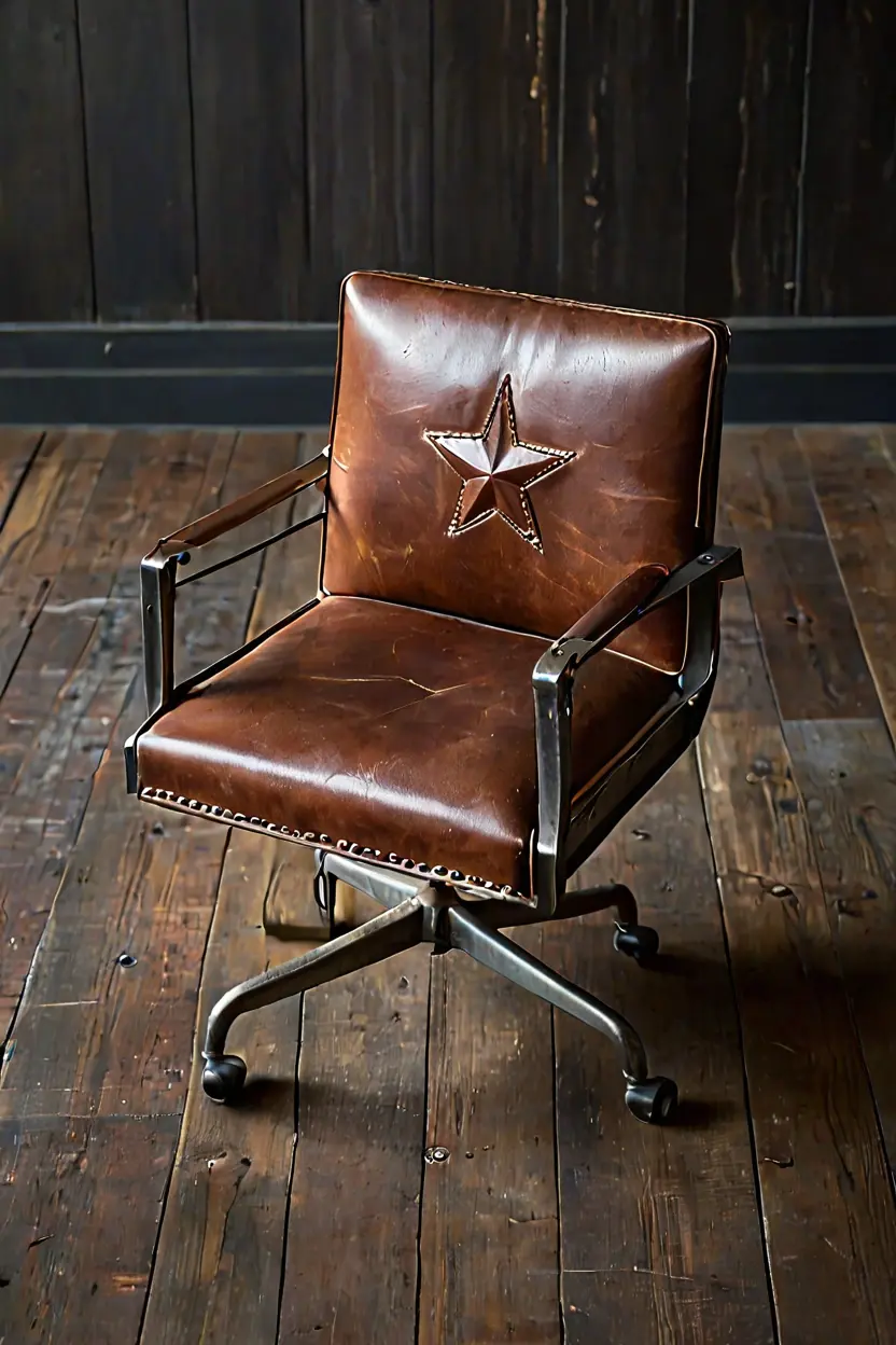 Industrial Distressed Leather Armchair industrial distressed leather armchair for rustic home office chairs ideas