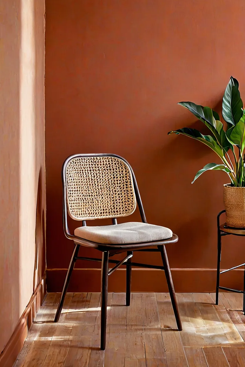 Natural Rattan Back Rest Chair natural rattan back rest chair highlighting textured home office chairs ideas