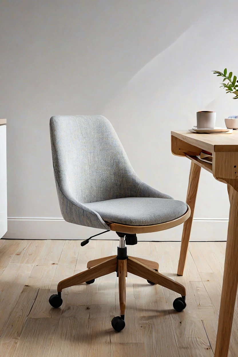 Scandi Light Gray Wool Task Chair scandi light gray wool task chair in warm home office chairs ideas