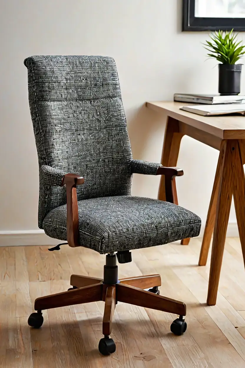 Woven Tweed Executive Desk Chair Woven tweed executive desk chair featured in a selection of stylish office chairs ideas for the home.