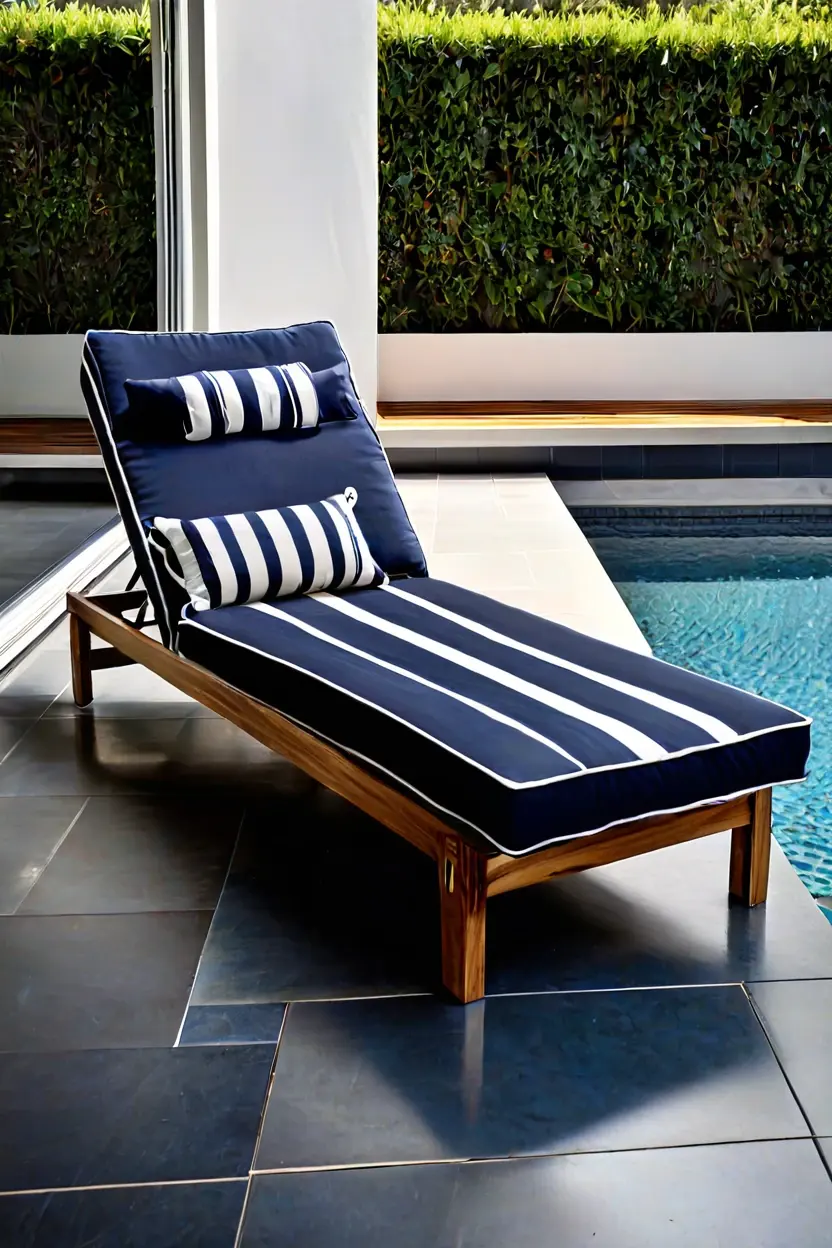 Slatted Acacia Wood Chaise Slatted acacia wood chaise lounge for relaxing sunroom furniture ideas