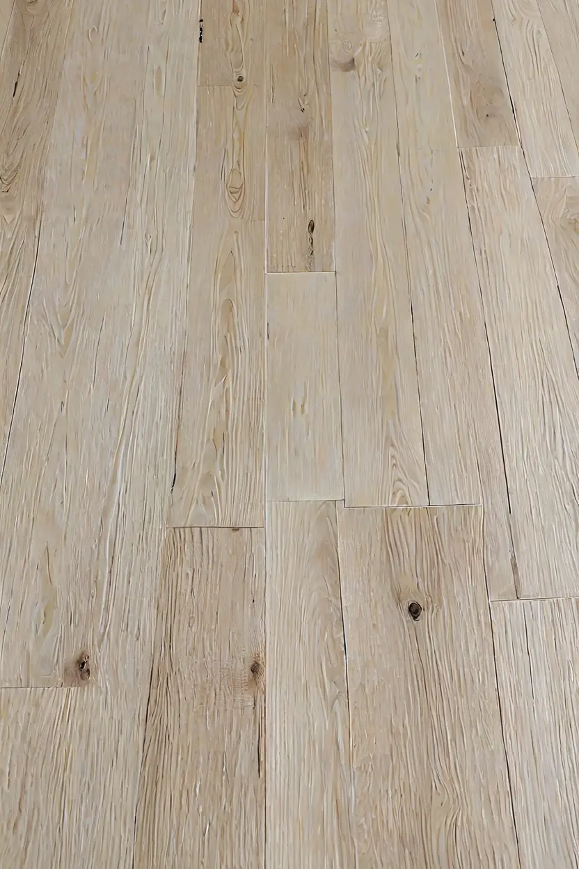 Bleached Ash Minimalist Base Bleached ash flooring creating a pale minimalist base for modern wooden floor styling ideas