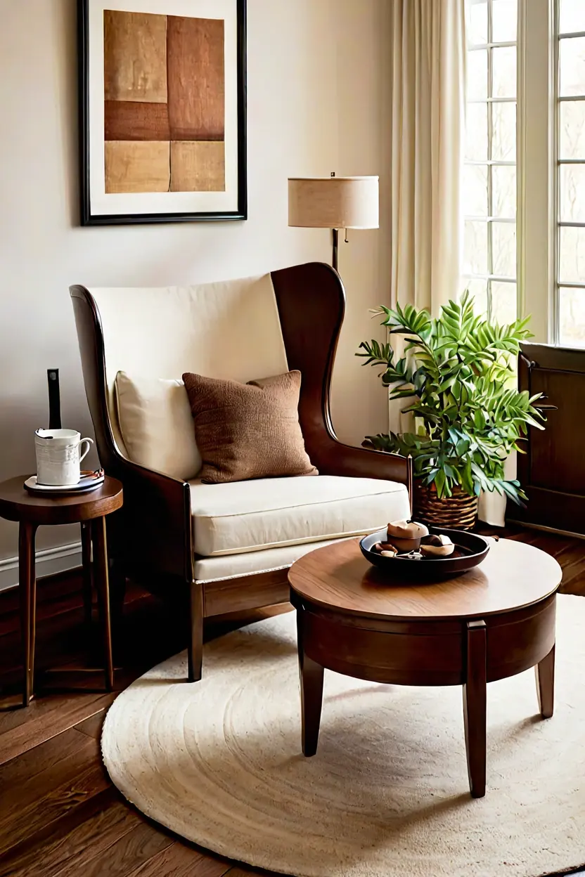 Oversized Wool Area Rug Warm living room utilizing classic wooden floor styling ideas with wool rugs.